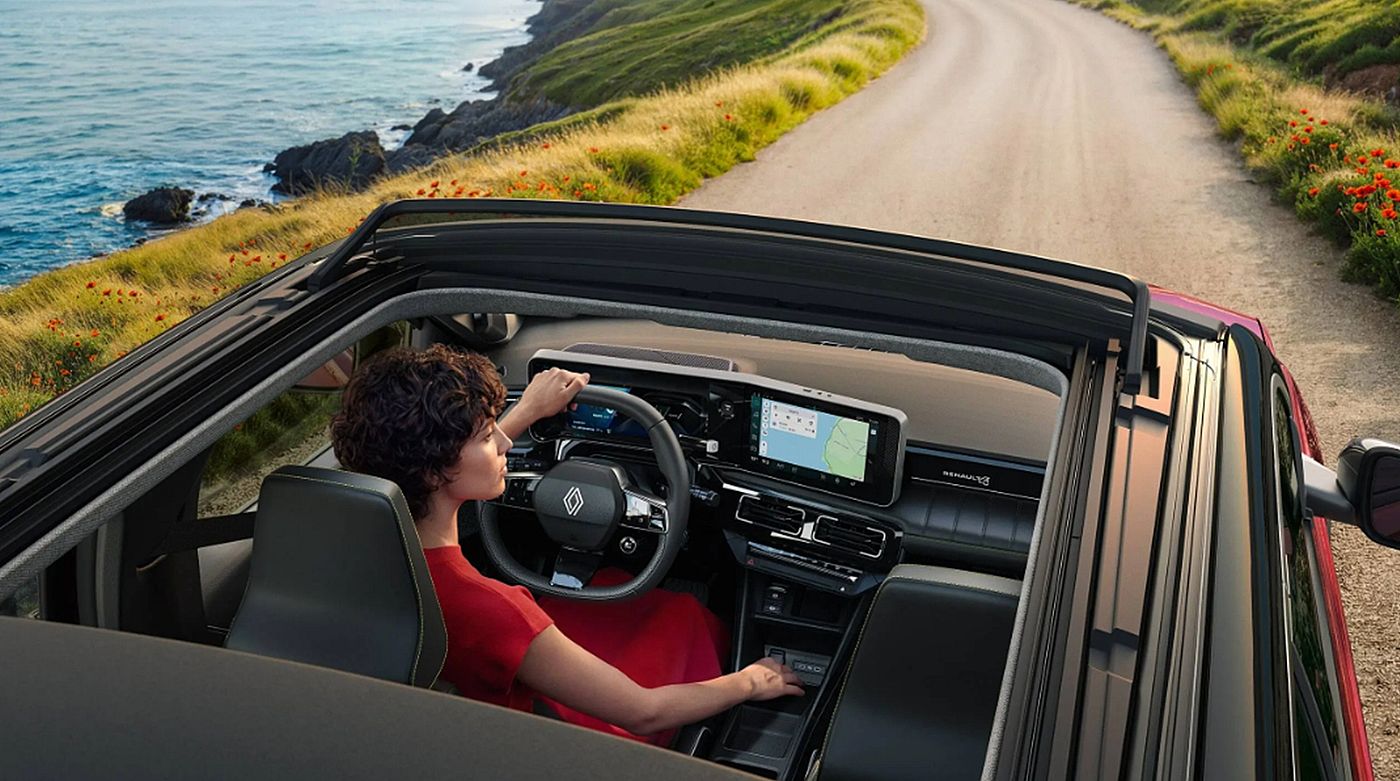 Renault 4 E-Tech Eléctrico Plein Sud: el icono francés se reinventa con un techo de lona eléctrico para disfrutar del aire libre