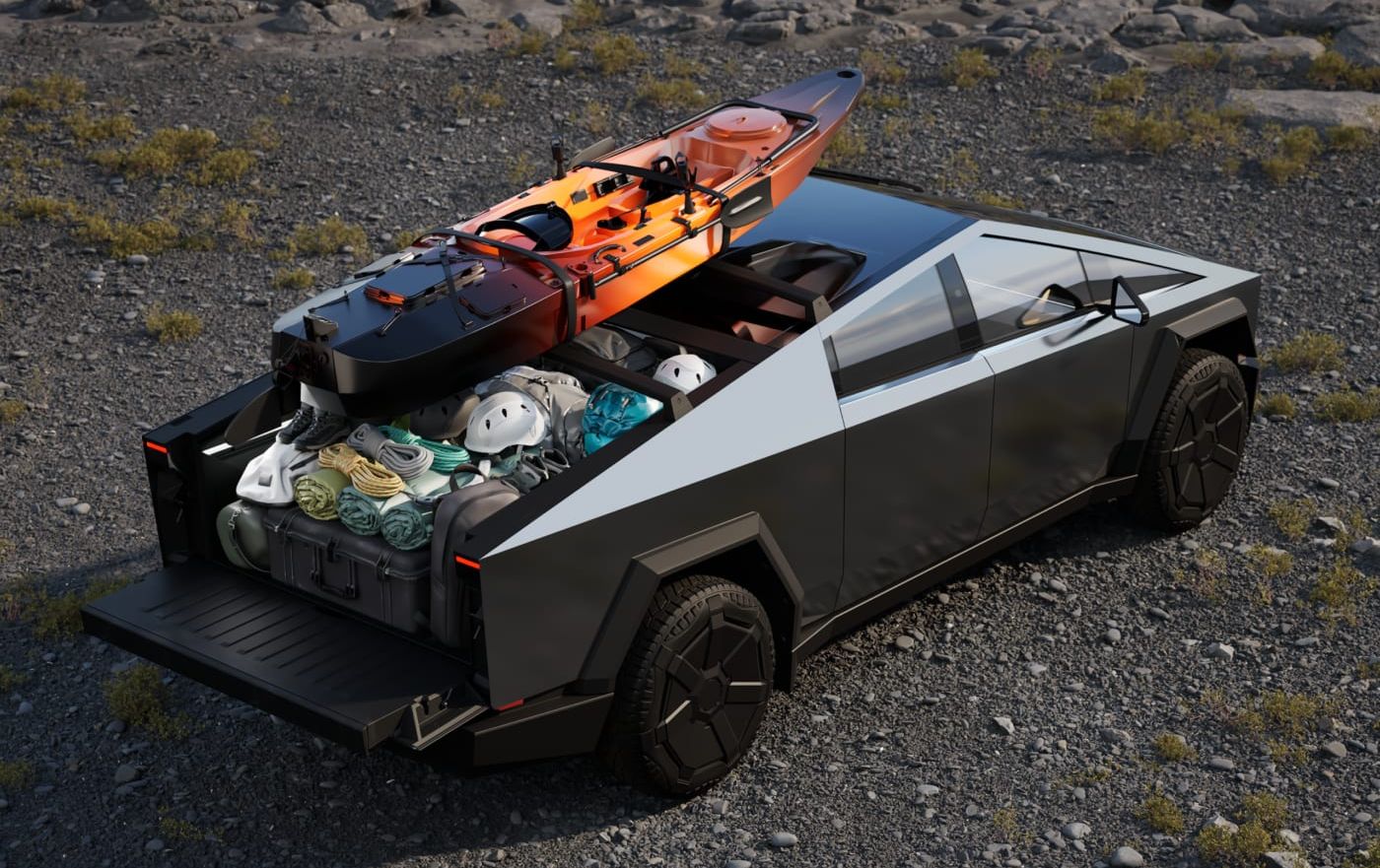 Tesla Cybertruck Eléctrico: diseño futurista, potencia brutal y autonomía sorprendente